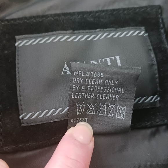 Vintage Size Large Avanti Womens Suede Jacket Leather Black Floral Embroidered - Picture 13 of 16